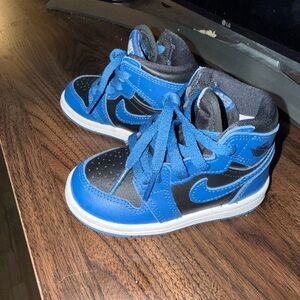 Nike Kids Blue and Black High-Top Sneakers